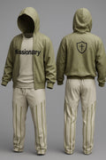The "Missionary" Sage Bomber & Stripe Jogger Set